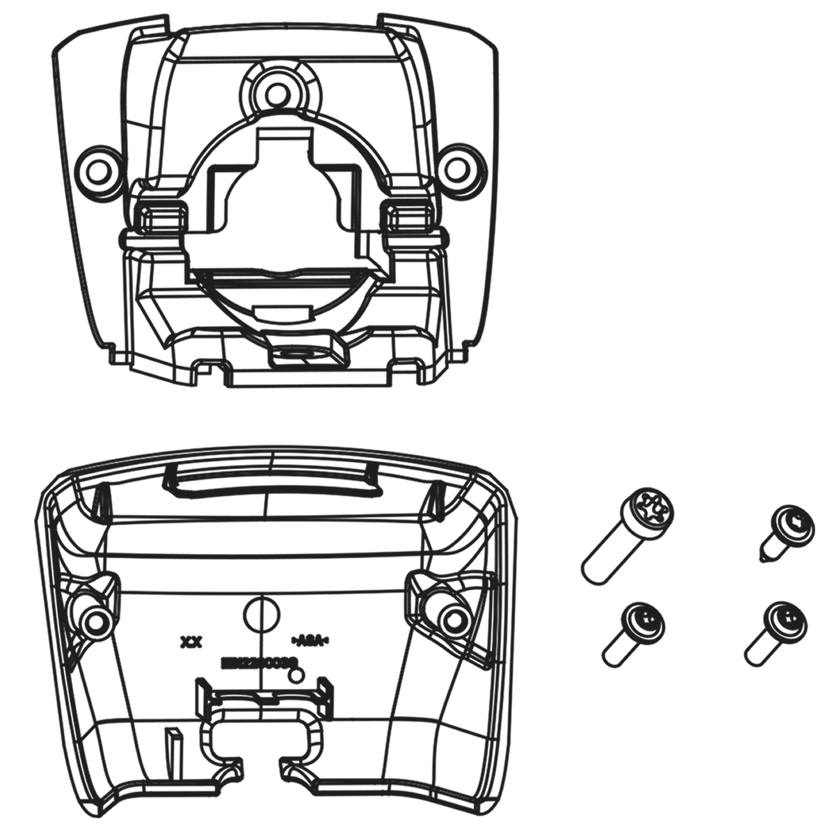Bosch Mounting kit housing, plug side battery adapter 2 for PowerPack frame (BBP35YY)