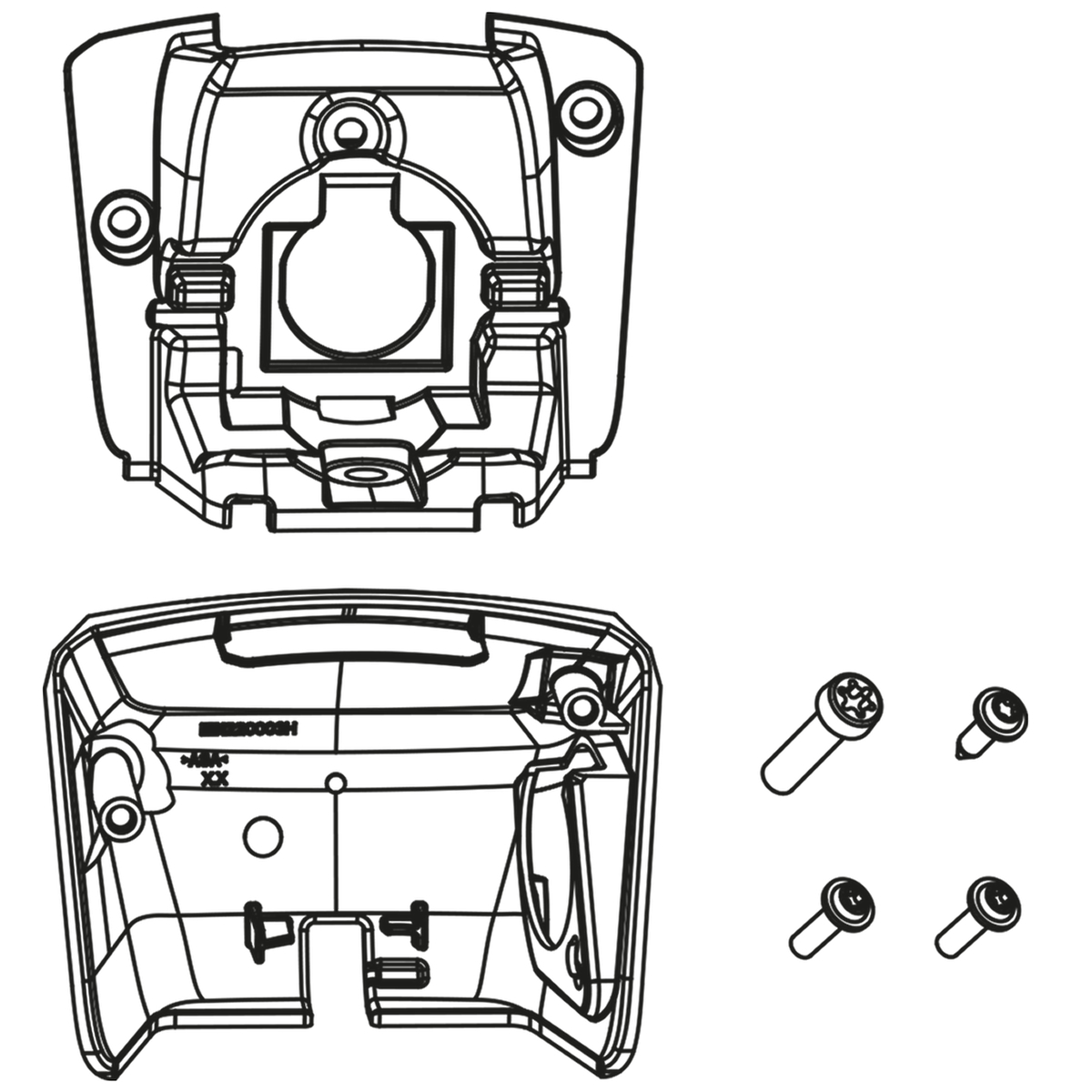 Bosch Mounting kit housing, plug side battery adapter 1 for PowerPack Frame (BBP35YY)