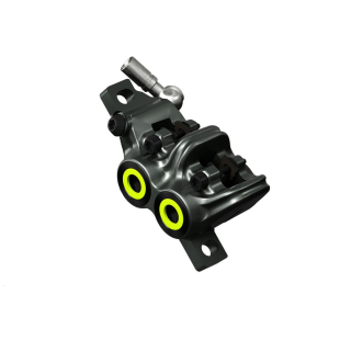 Magura Caliper MT7, mystic grey, cover neon yellow, rotatable tube connection, incl. brake pads, from MY2015 (PU = 1 piece)