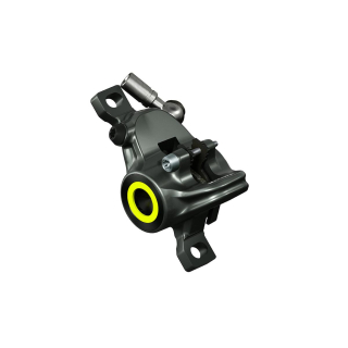 Magura Caliper MT8 SL, mystic grey, cover neon red and neon yellow, rotatable tube connection, incl. brake pads, from MY2019 (PU = 1 piece)