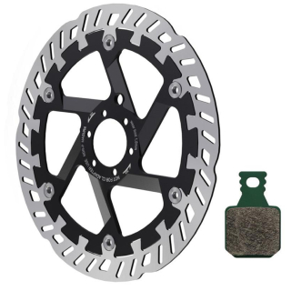 Magura MT eSTOP Optimized Kit 220/P - 8.S: Rotor MDR-P, ? 220 mm, 6 hole and brake pads 8.S, Sport (PU = 1 set)