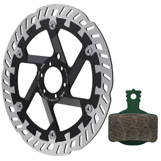 Magura MT eSTOP Optimized Kit 203/P - 7.S: Rotor MDR-P, ? 203 mm, 6 hole and brake pads 7.S, Sport (PU = 1 set)